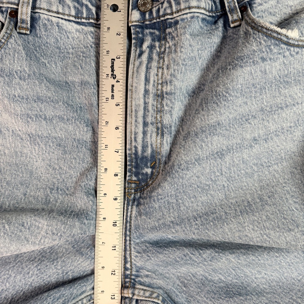 Abercrombie & Fitch 90s Straight Jeans Women 34/18 Light Wash Distressed - Picture 8 of 14